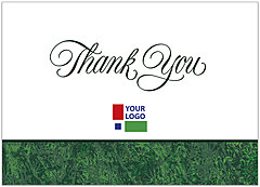 Select a verse, create your own custom verse, or order blank. Green Border Logo Thank You Card D100D-V